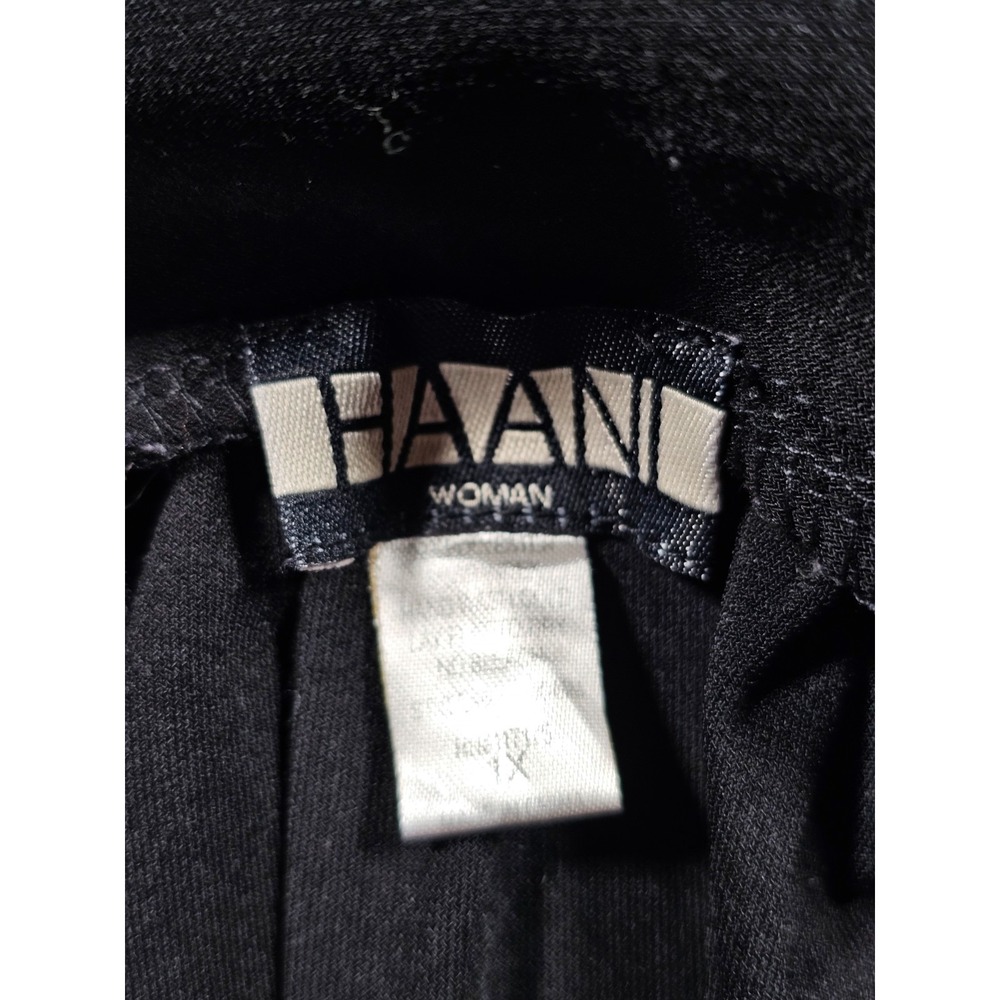 Haani A Line Dress Womens 1X Black Stretch Sleeveless Pleated Beaded Embellished - Picture 3 of 16